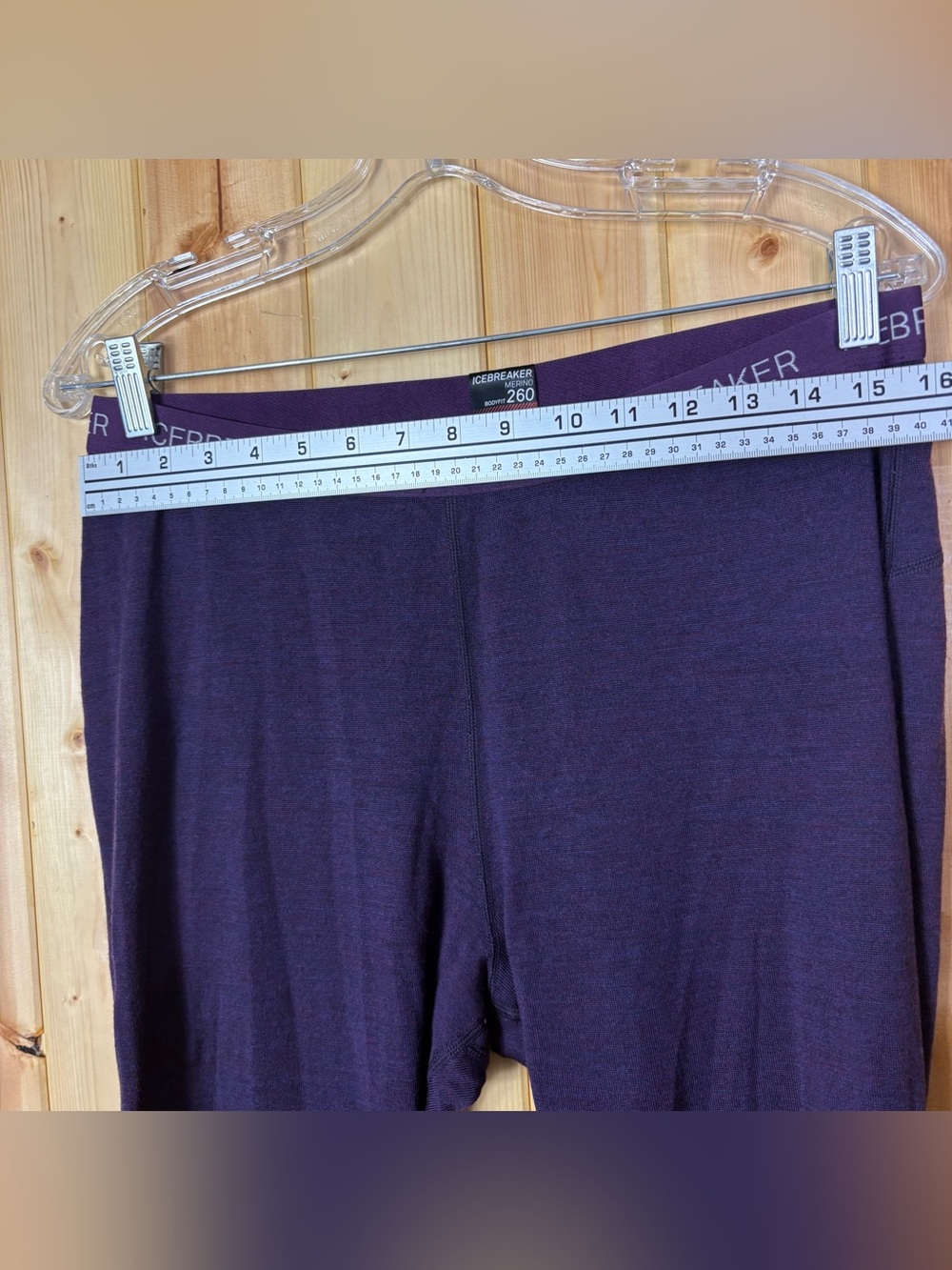 Icebreaker Bodyfit 260 Merino Wool Thermal Set XL Purple Quarter Zip & Leggings - Picture 5 of 16